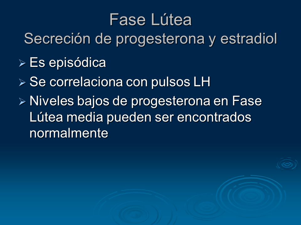 Que significa progesterona en fase lutea
